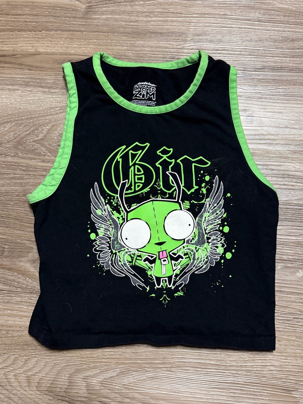 Hot Topic Invader Zim GIR Wings Girls Crop Tank Top shirt XS